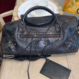 Authentic balenciaga motorcycle city bag